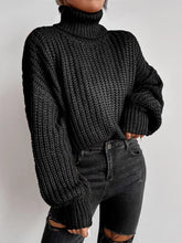 Drop Shoulder Frenchy Sweater - Black