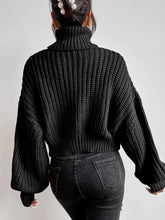 Drop Shoulder Frenchy Sweater - Black