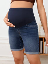 Maternity Wideband Hem Denim Shorts