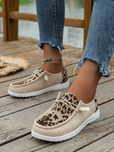 Leopard/Khaki Lace Up Sneakers