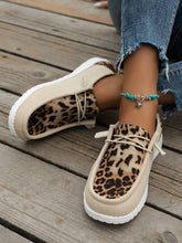 Leopard/Khaki Lace Up Sneakers