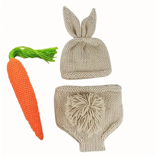 Easter Bunny Newborn Gift Set with Soft Carrot Toy