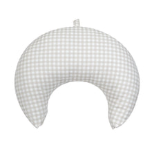 Stone Gingham Crescent Nursing Cushion