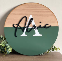 Round Wood Name Plaque