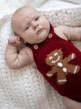 Gingerbread Man Baby Knit Romper