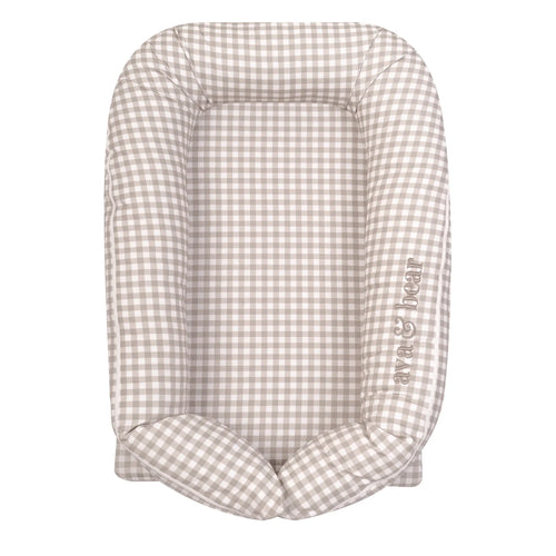 Ash Brown Gingham Lounging Pod