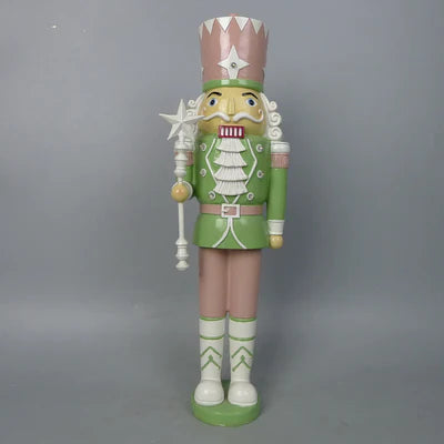 46CM PINK/GREEN NUTCRACKER