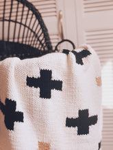 The BC Signature Crib Blanket - Cream/Black/Gold Swiss Cross