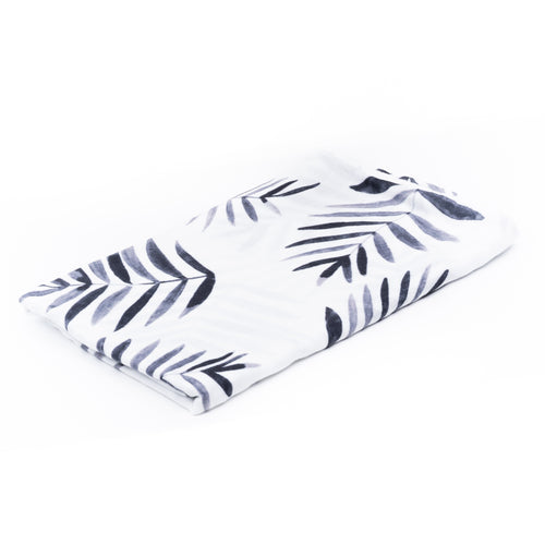 Black and White Leaf Muslin