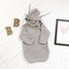 Knitted Bunny Ear Swaddle Blanket