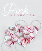 Pink Magnolia Satin Ladies Face Mask