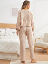 Maternity Cable Knit Drop Shoulder Top With Pants