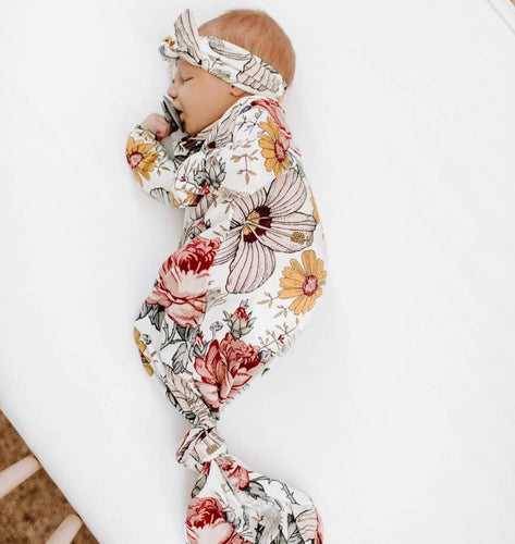 Vintage Floral Swaddle Set