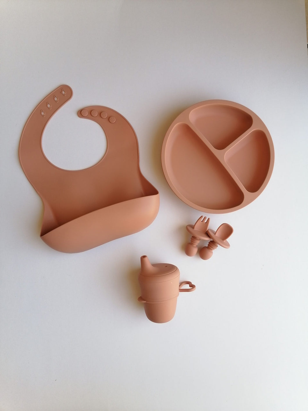 Silicone 6 piece Feeding Set - Blush